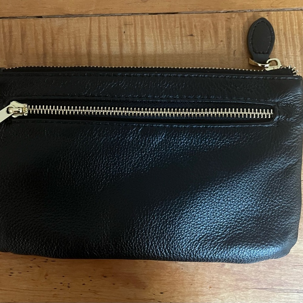 Sleek Black Leather BEFEN Wristlet - Picture 4 of 5